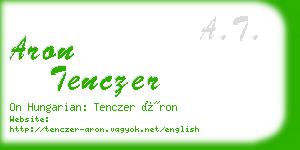 aron tenczer business card